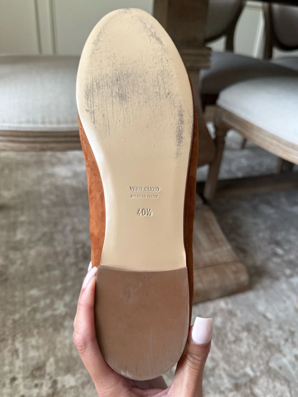 Maylis Tan Leather Suede Loafers